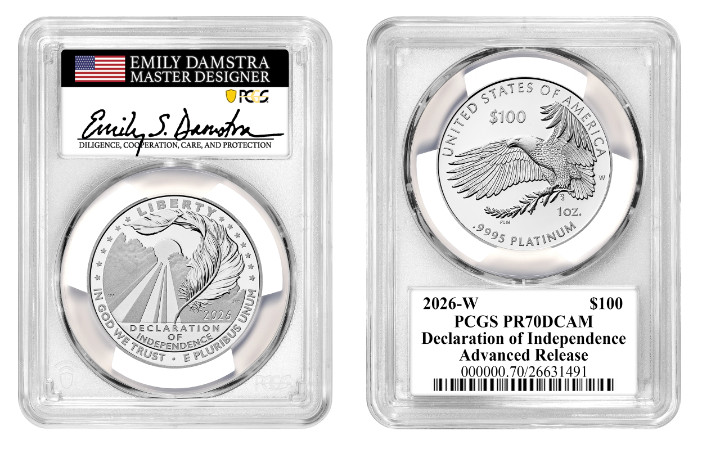 2026-W $100 Platinum Eagle 🔥 PCGS PR70DCAM | Advanced Release | Damstra Signed