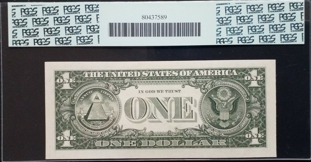 1981A $1 FRN Boston《Missing Overprint Error》PCGS 65 PPQ