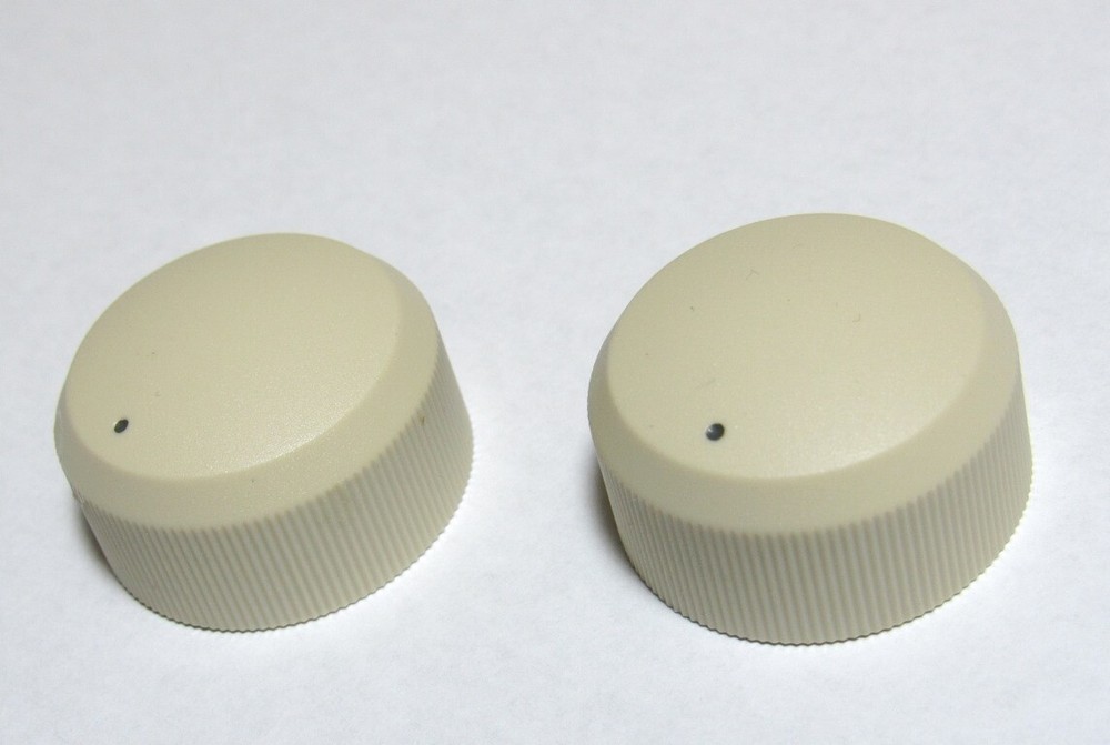 (2) Ivory D-Shaft Knobs for Impedance Matching Volume Control M&S, D-stem