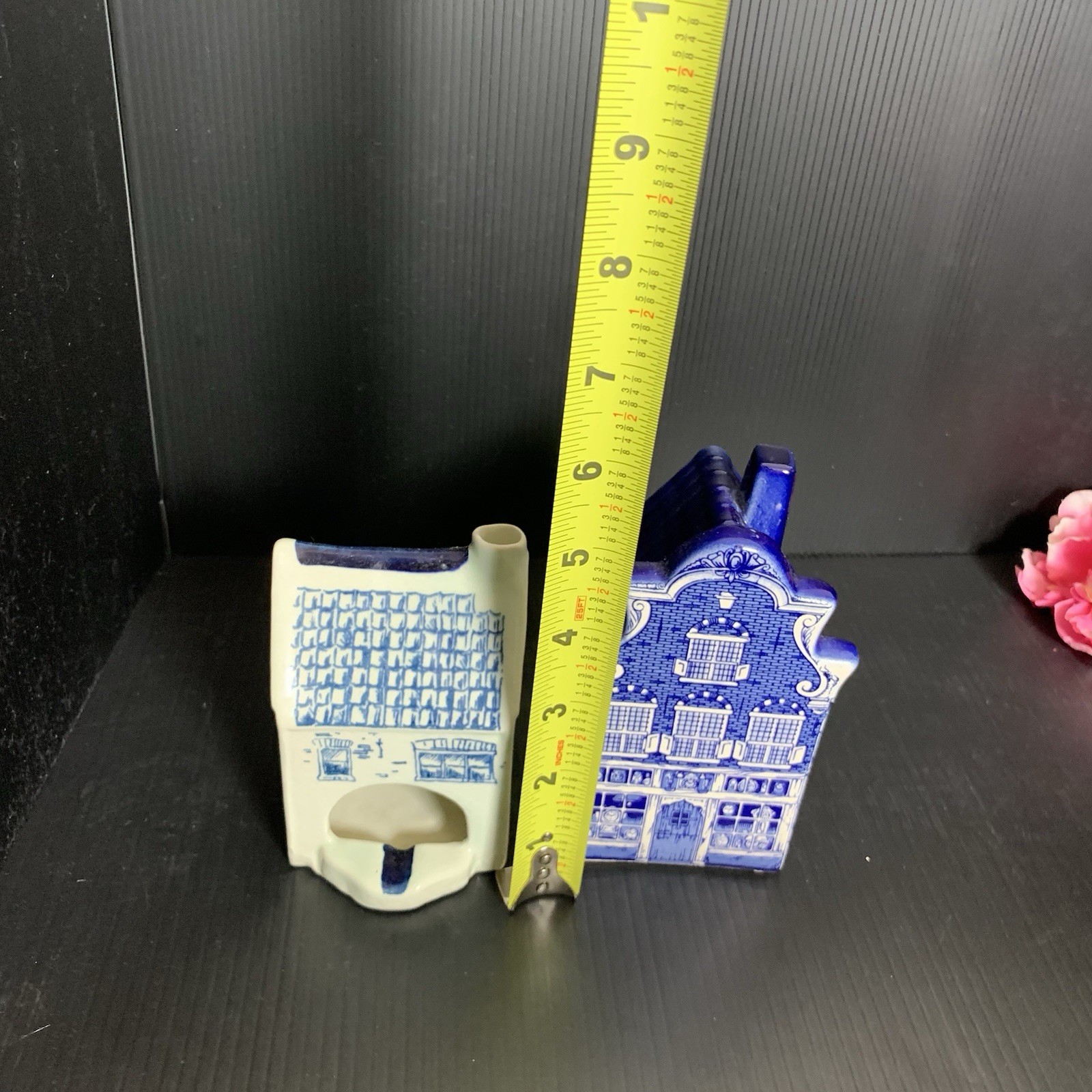 KLM Blue Deltf's Ceramic Houses - Collection of 10 Houses - EMPTY