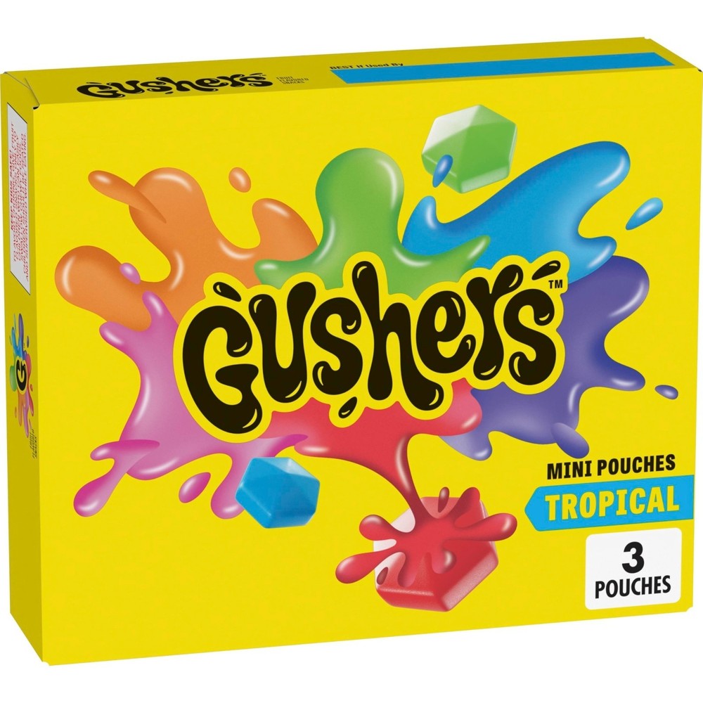 Gushers Tropical Fruit Flavored Snacks, Mini Pouches