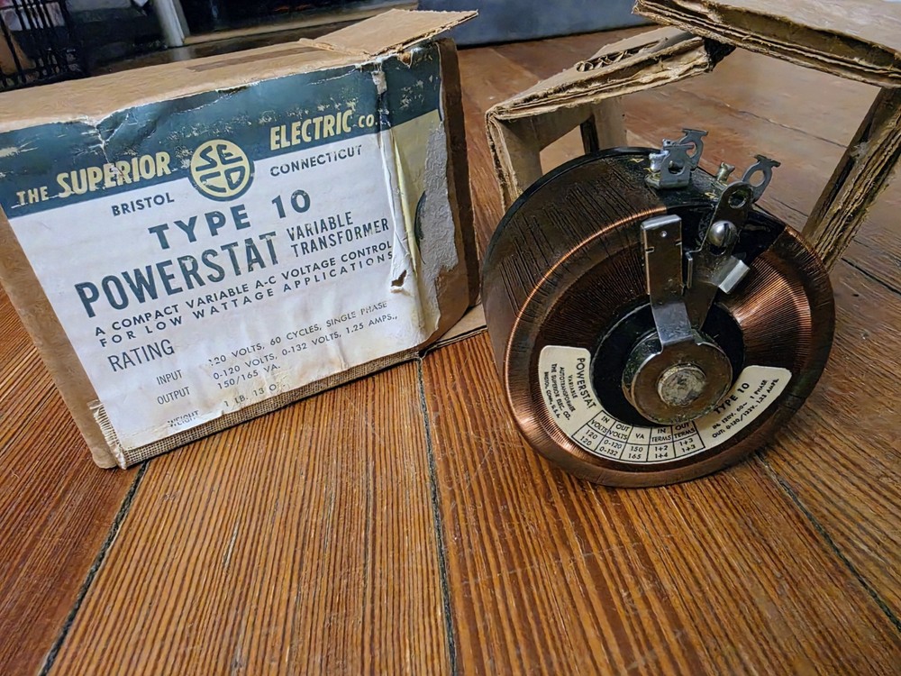 NOS Superior Electric Powerstat Type 10 Variac Variable Transformer Open Box