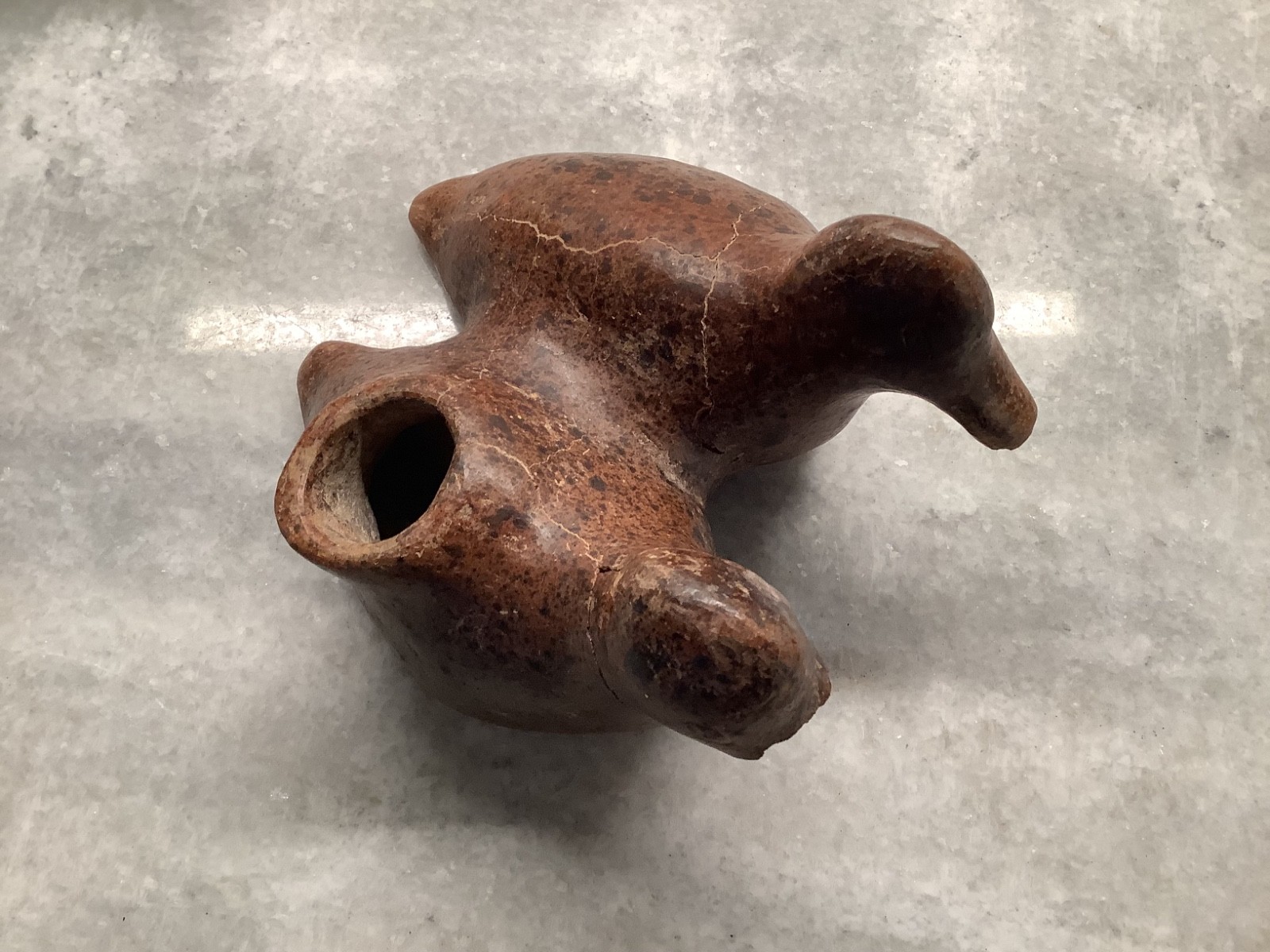 Pre-Columbian Avi-form(Double Duck) 100-250AD Vessel (one duck bill missing)