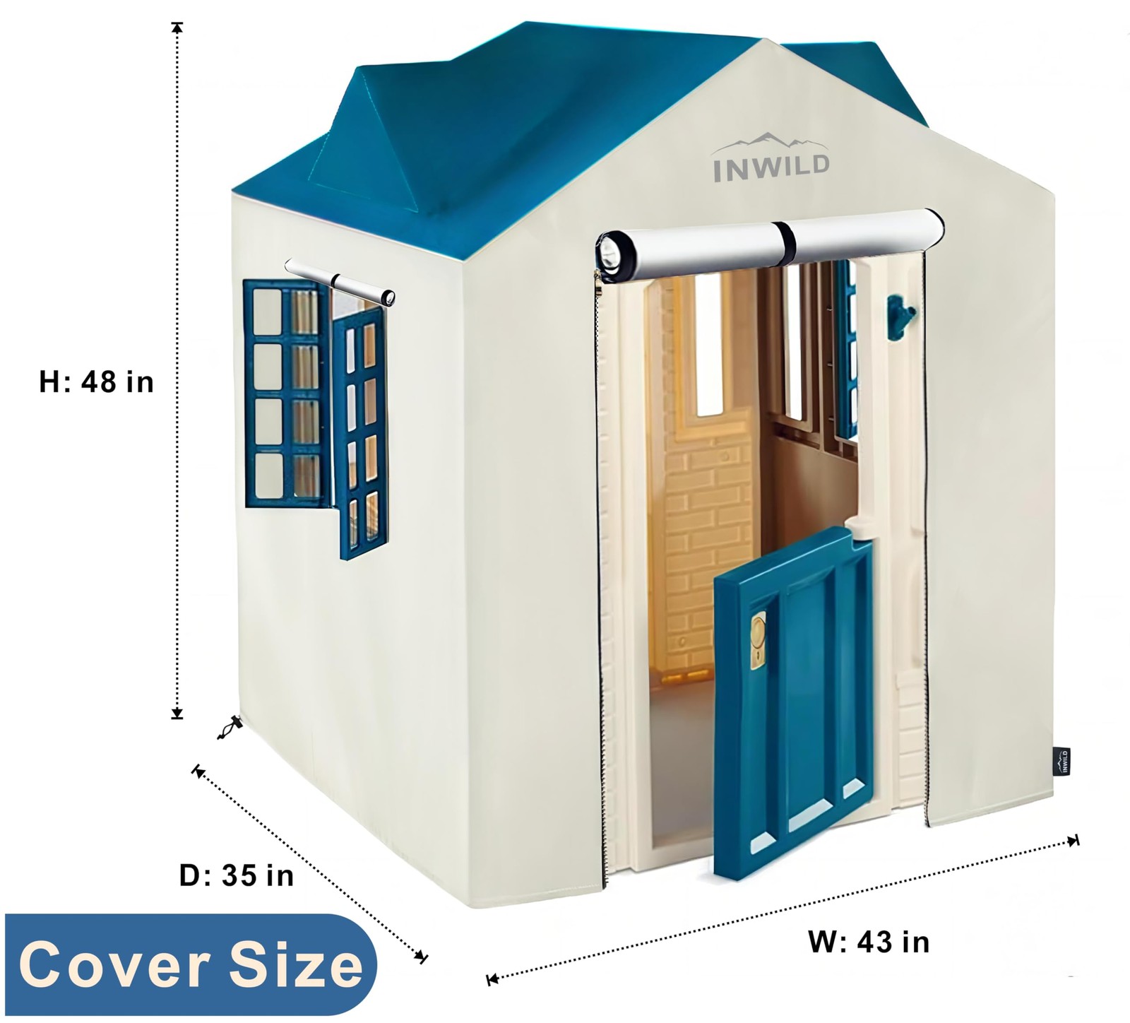INWILD Outdoor Playhouse Cover for Little Tikes Cape Cottage, All-Weather Protec