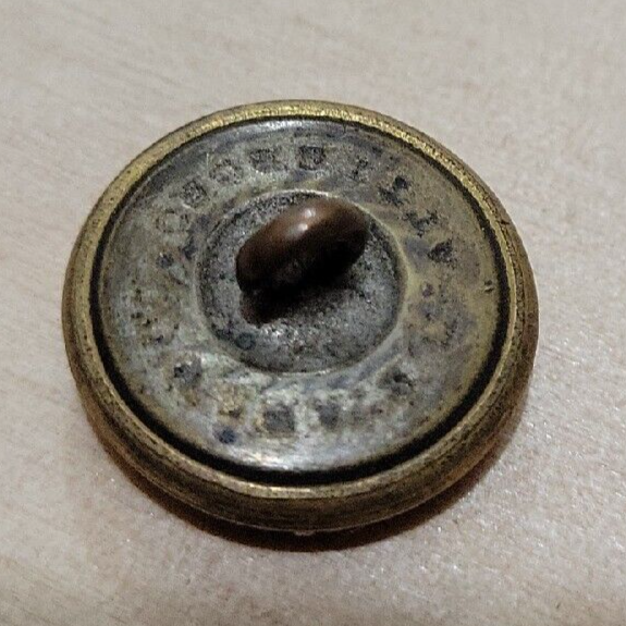 Rare Antique 1876 Centennial Button, Gilt Brass, Eagle, 100th Independence