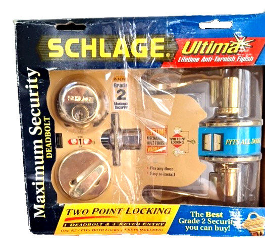 SCHLAGE Ultima Maximum Security Deadbolt + Keyed Entry~Grade 2