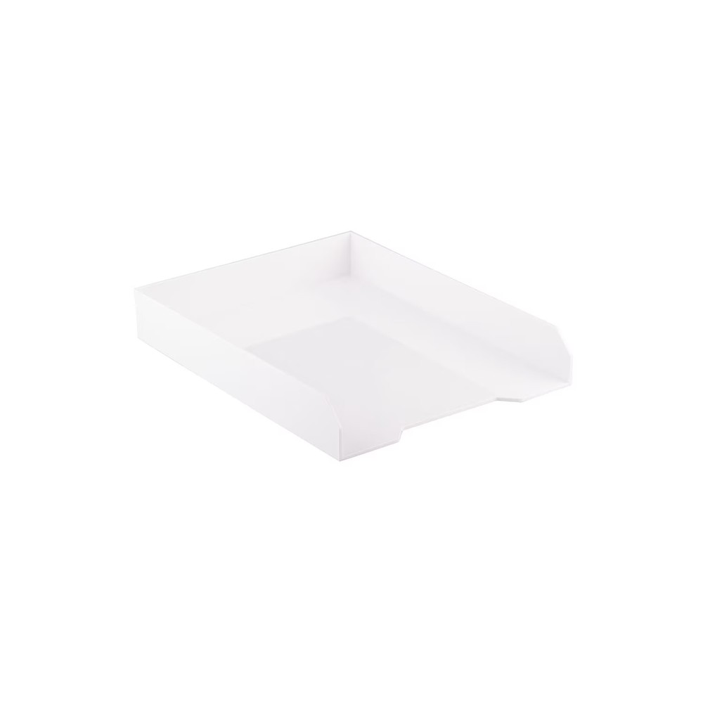 JAM Paper Stackable Paper Trays, White, 2/Pack