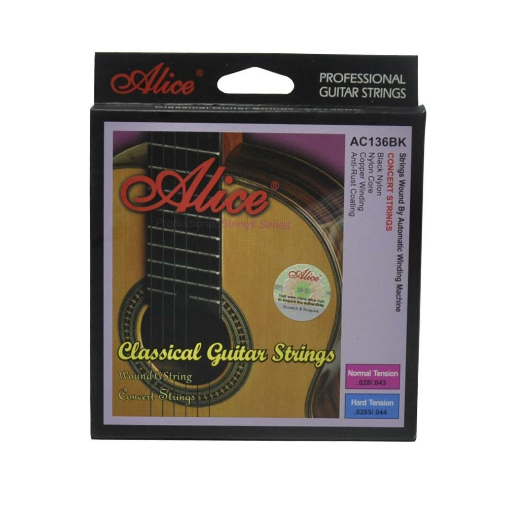 5Sets Alice Classical Guitar Concert Strings Black Nylon Copper Winding AC136BKH