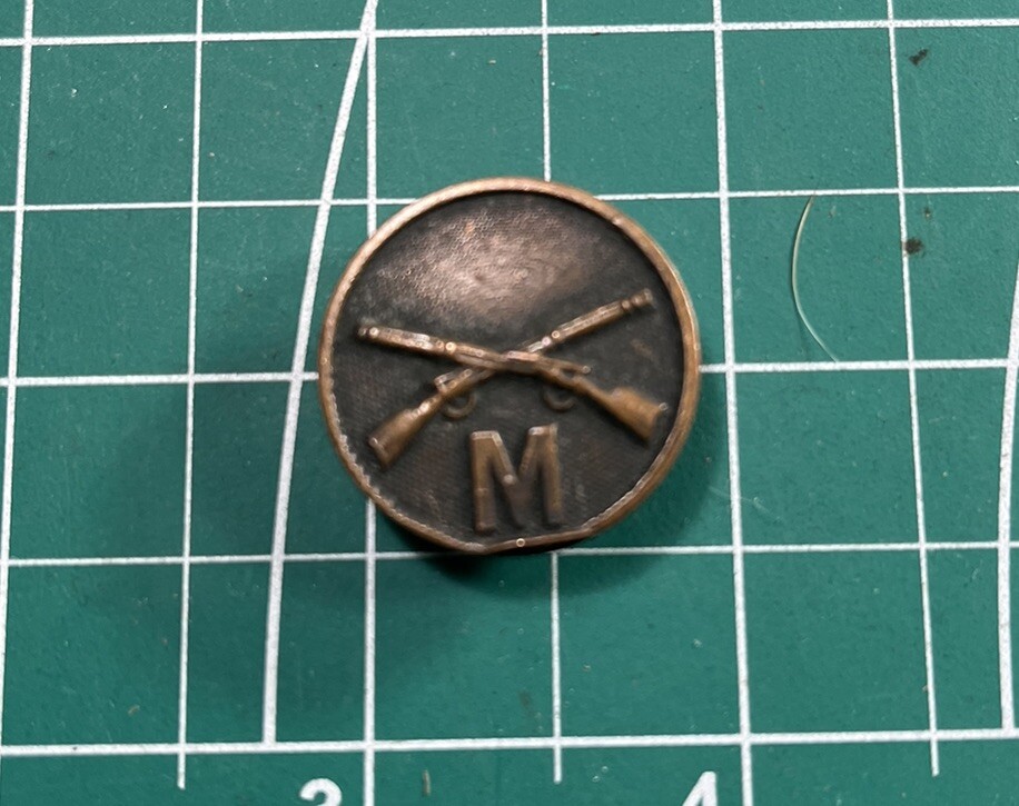 WW1 Infantry Company S Collar Disk Disc
