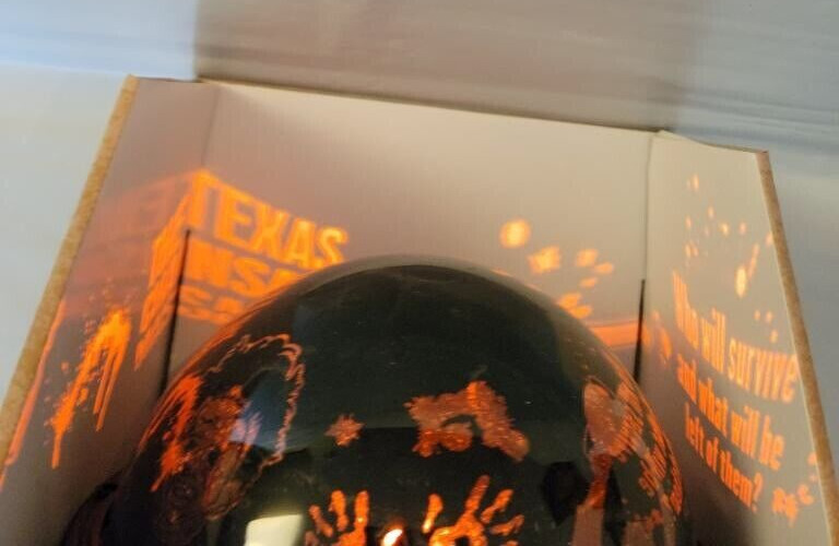 Texas Chainsaw Massacre LED Shadow Rotating Light Dome Projector Orange Gemmy