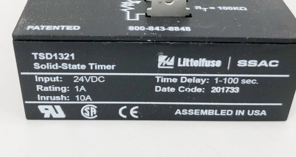 New Littelfuse TSD1321 Time Delay Relay 24VDC