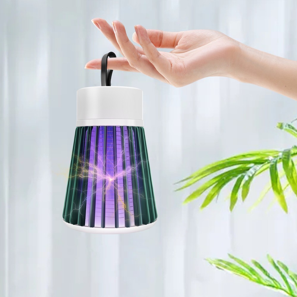 Portable & Rechargeable Bug Zapper LED Light Fly Bug Trap Pest Control Lamp USA