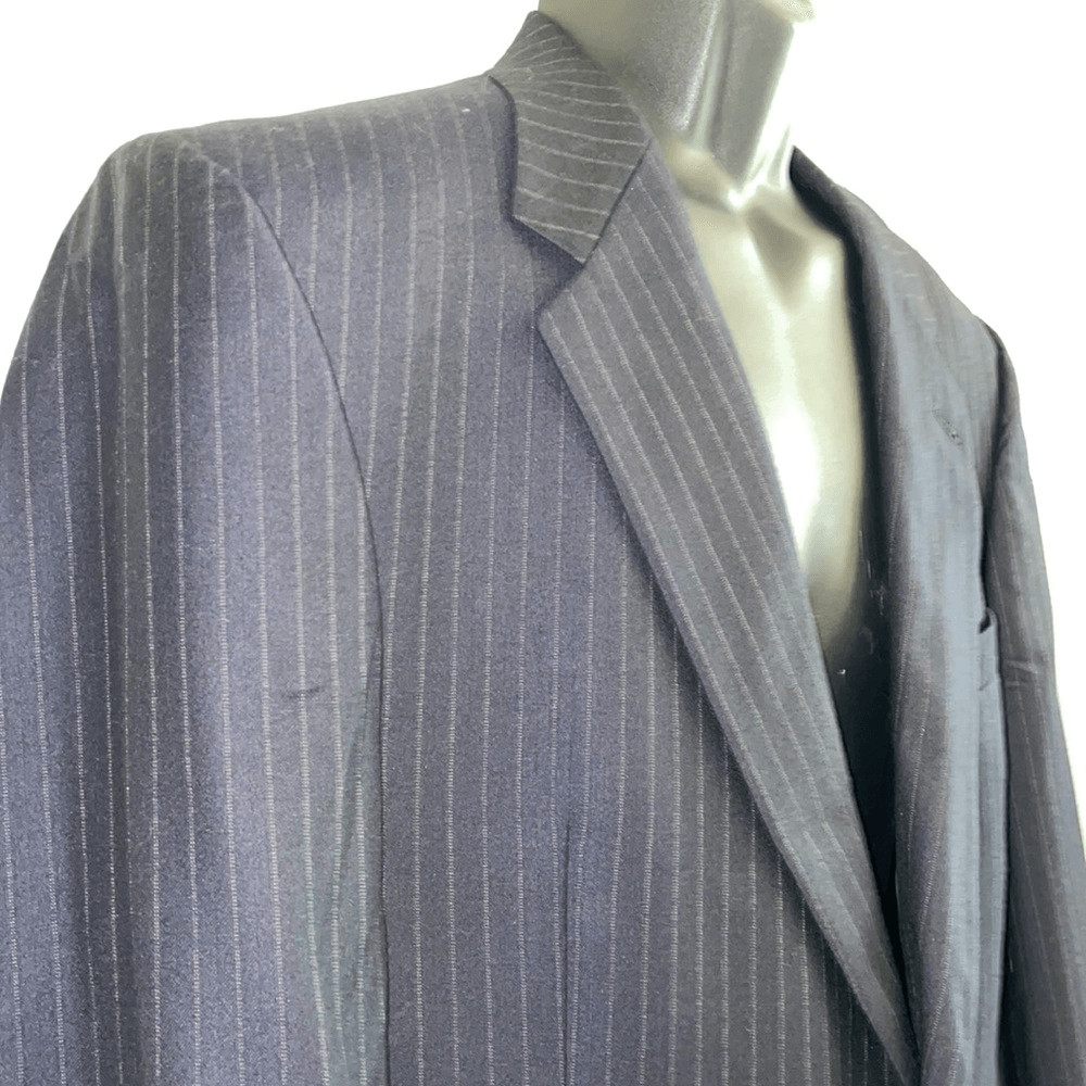Daniel Cremiuex Collection black pin striped wool jacket/blazer