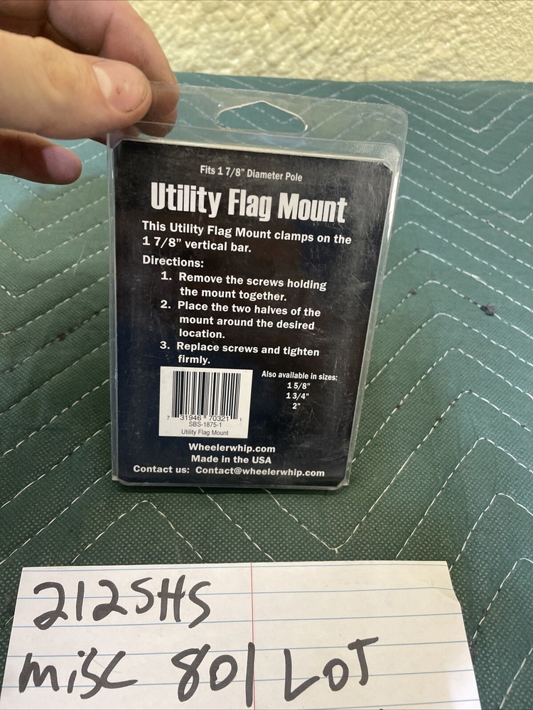 Wheeler whip UTV flag mount bracket 1 7/8” 212