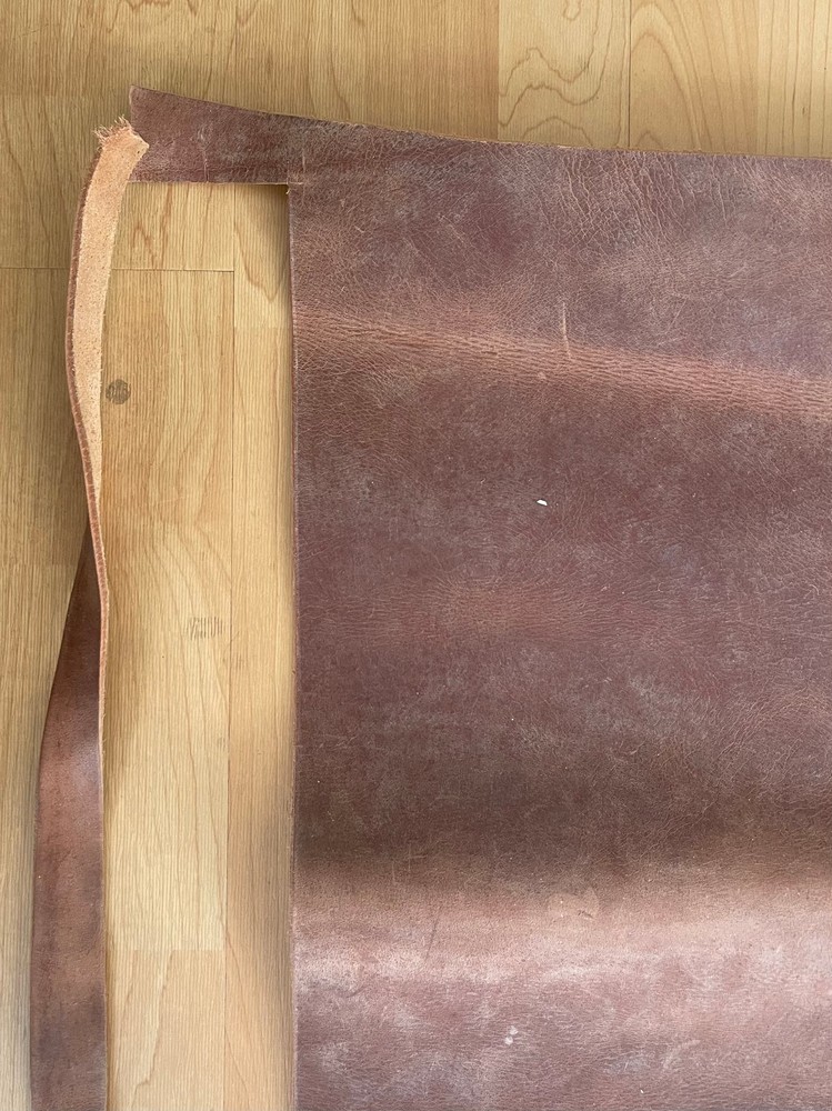 Thick Saddle Leather Hide 42" x 67" x .125" ( 3mm thick )