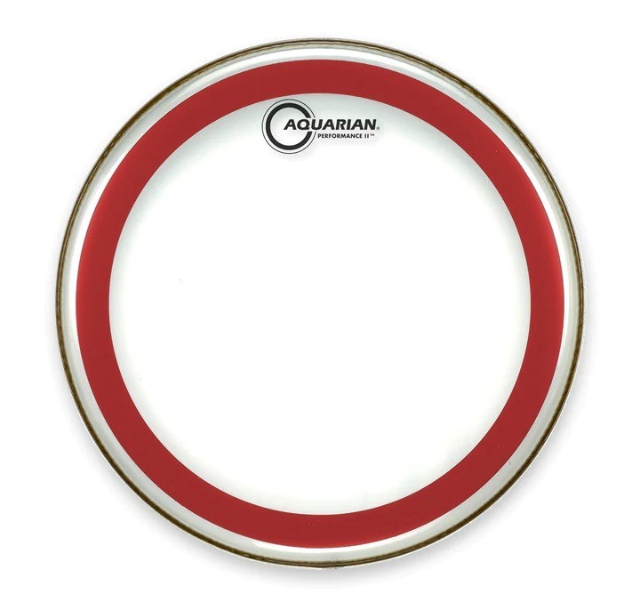 Aquarian - PF8RED - 8" Performance II Clear w/ Red Ring