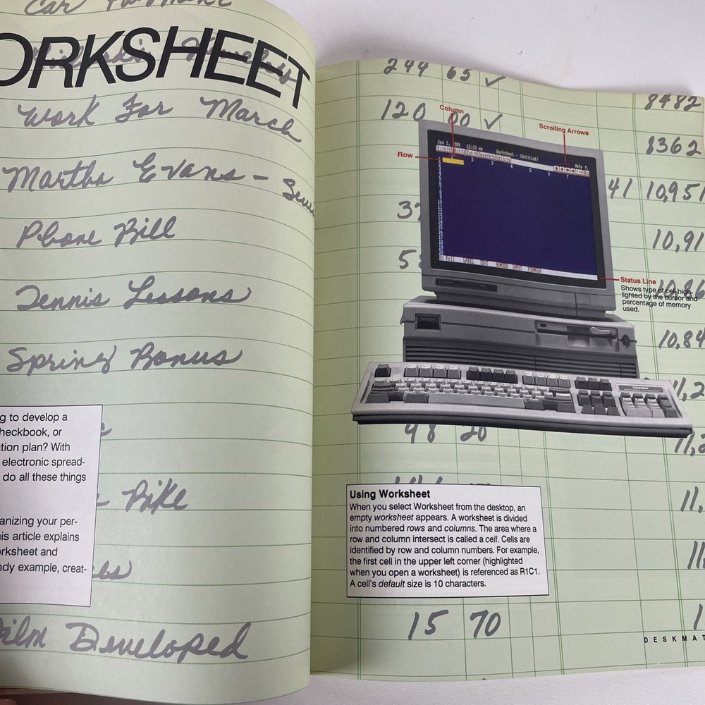 Tandy Deskmate Users Reference Manual 1988 Radio Shack Tandy Computer Manual