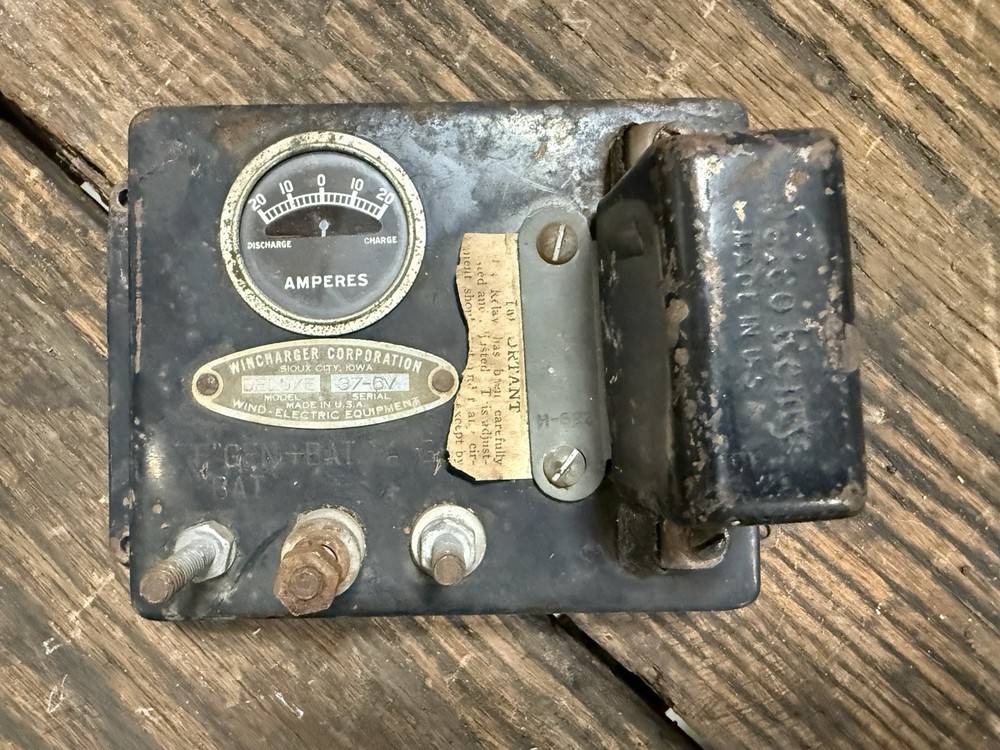 Wincharger 6V Controller 1930s Antique Wind Generator Original Condition