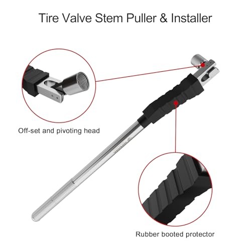 Tire Valve Stem Puller, Installer with Rubber Boot, Tire Valve Stem VT32