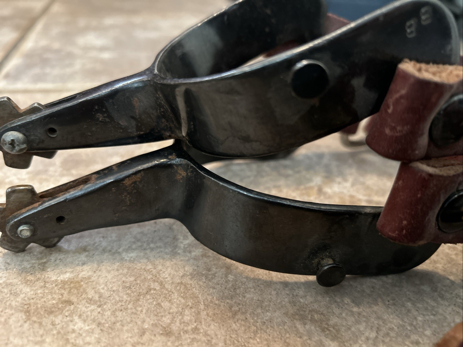 Vintage Western Cowboy Spurs Marked BB Bob Blackwood