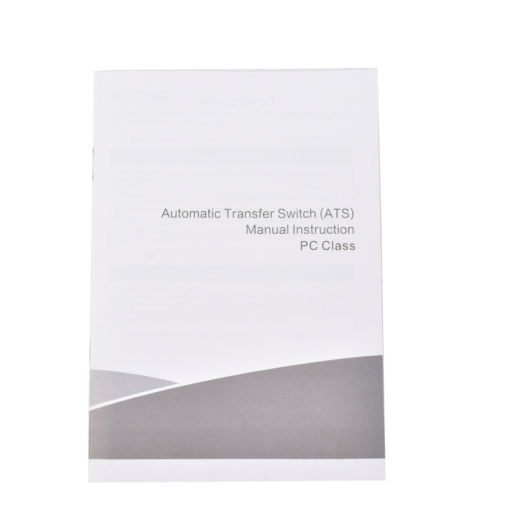 Industrial Automatic Transfer Switch 4P 400A 110V/220V Black White Plastic Metal