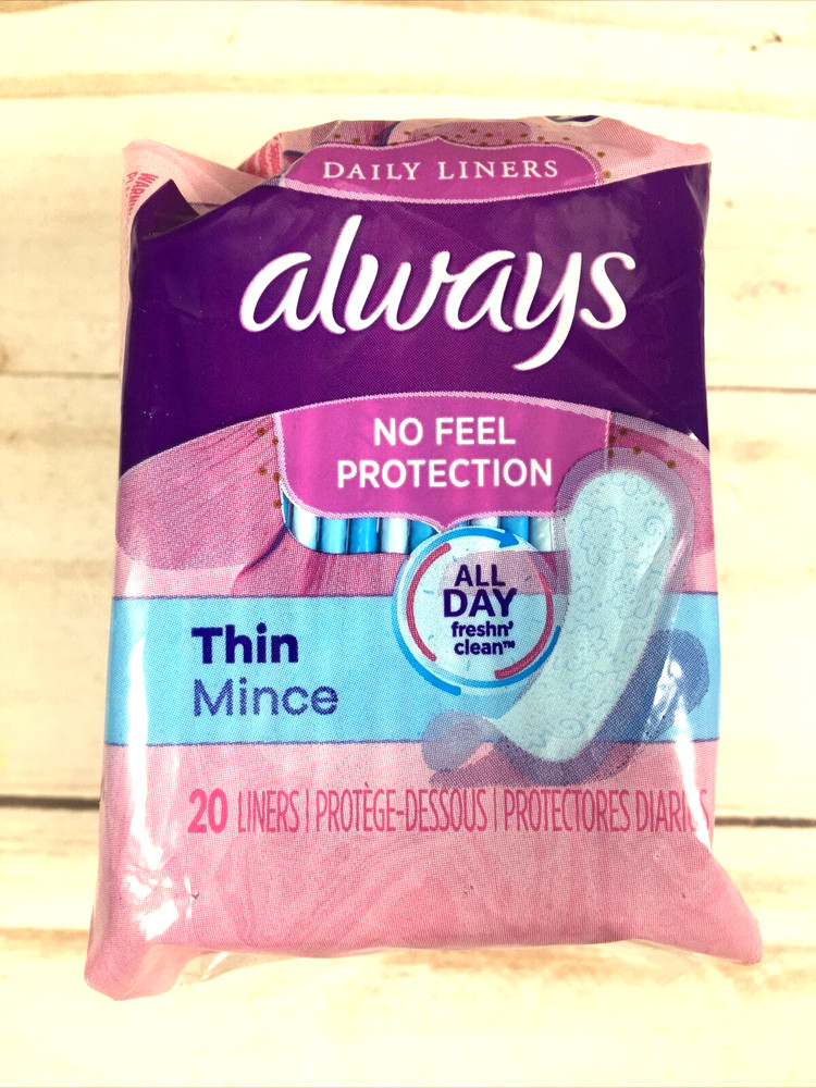 Always Thin Daily Liners 20 Count Wrapped Regular (3-Pack)