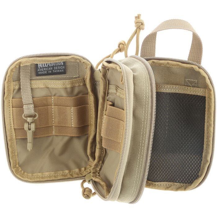 Maxpedition Double-Decker Mini Pocket Black Full Clamshell MOLLE And PALS-Ready