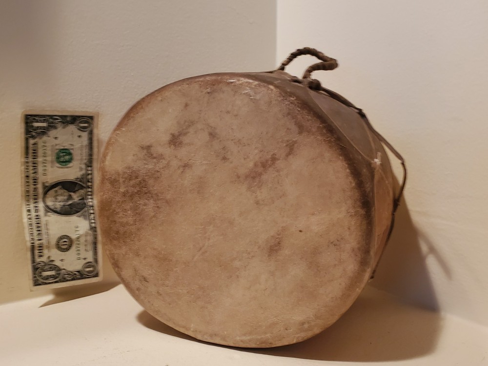 Antique OLD Native American Indian Plains or pueblo drum 19th c.