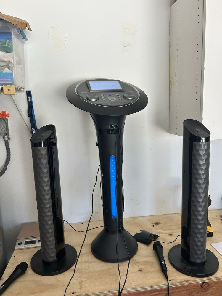 Premium Wi-Fi Karaoke System 7'' Touchscreen Singing Machine - Two Mics Complete