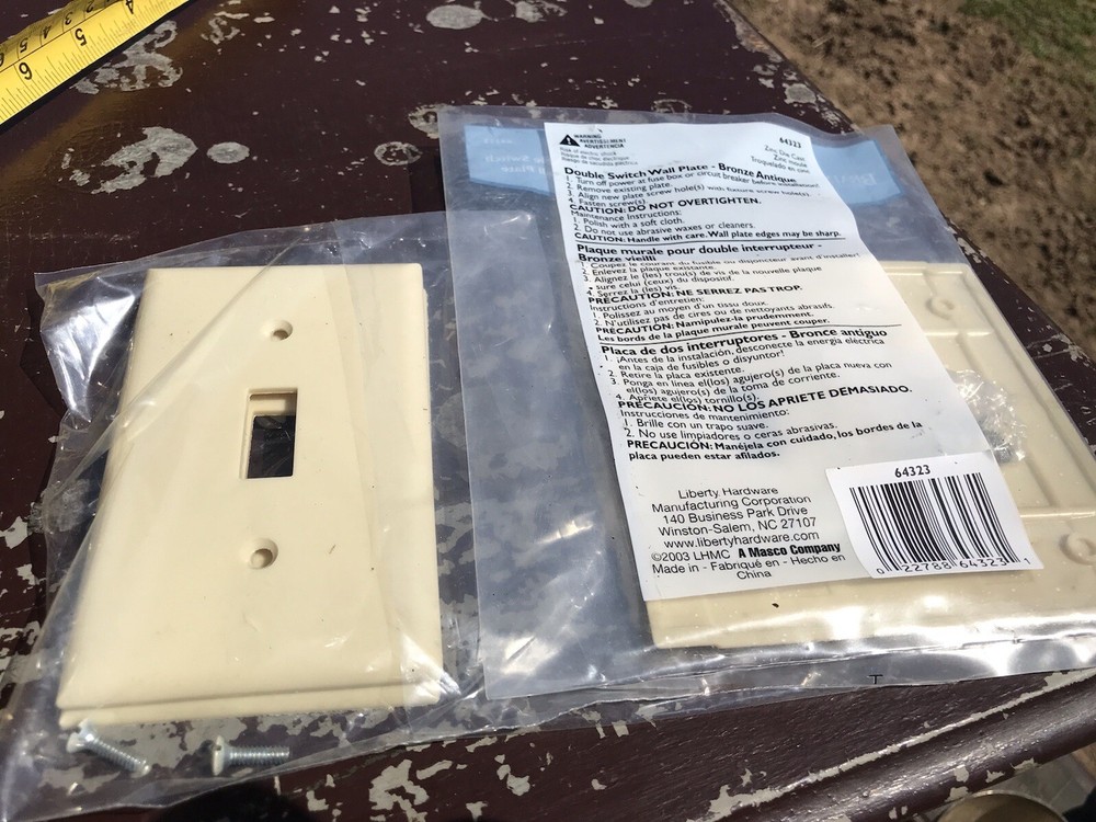 Liberty Hardware Wall Light Switch Plates One Double 2 Single Plastic