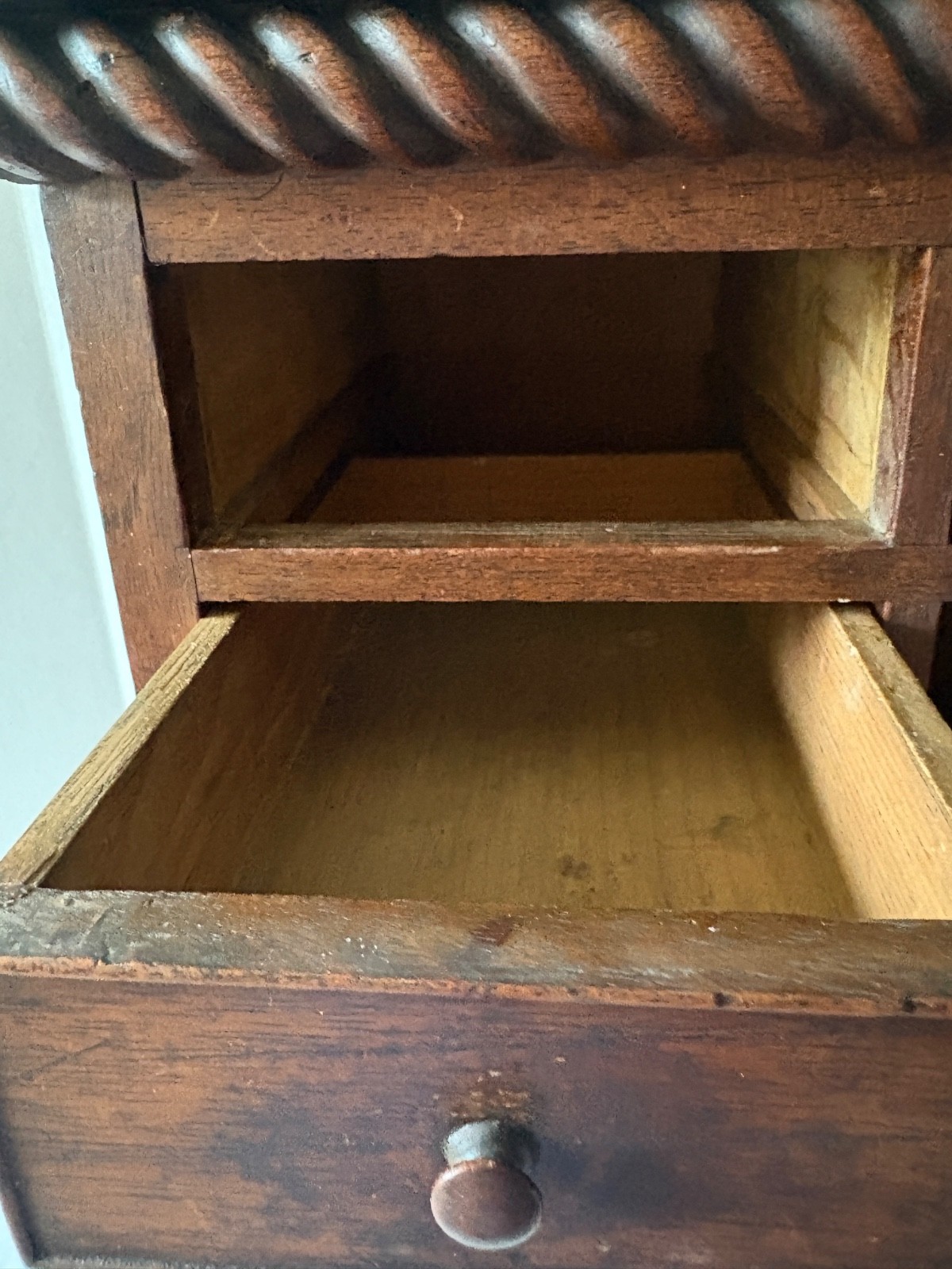 Antique Table Top Walnut Hand Dovetailed Dresser/Salesman Sample/Apprentice