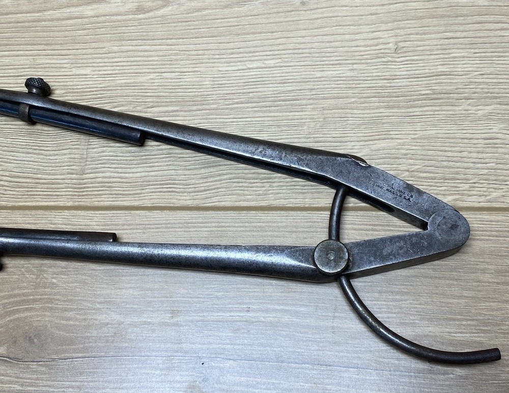 Antique Athol Machine Co Trammel Points Beam Divider Adjustable Machinist Tool