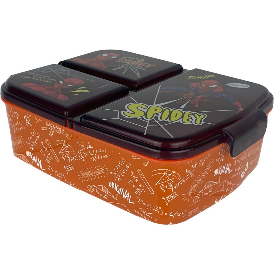 ~ Marvel Spider-Man Lunch Box ~ Spider-Man Multi Compartment Container ~