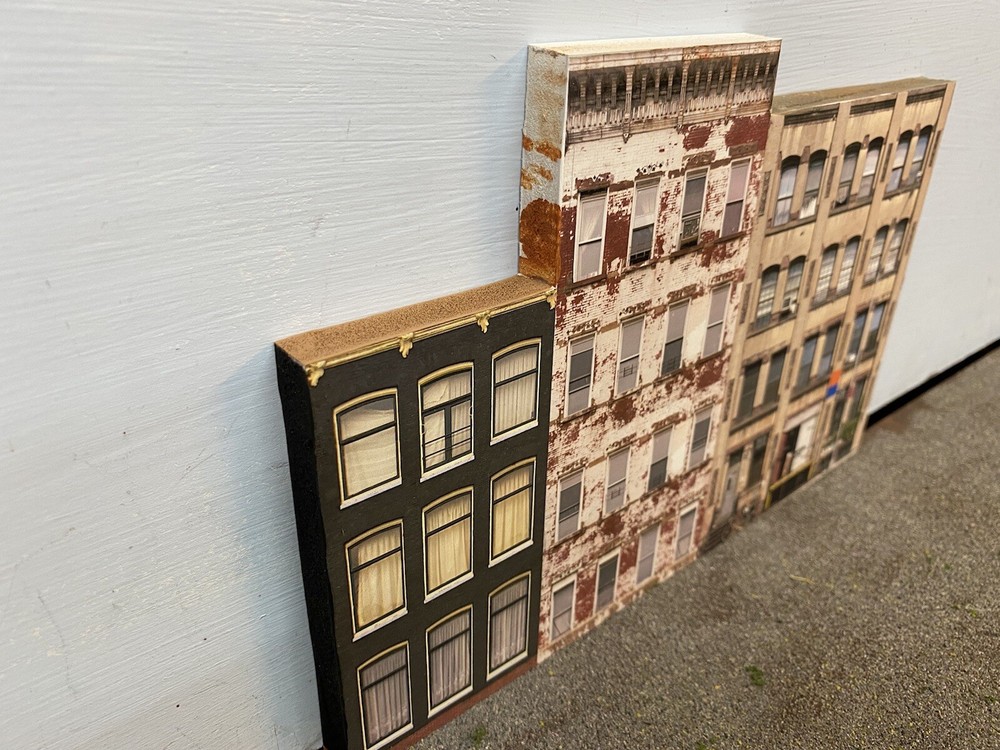 HO Scale Apartment #4 Combo Building Flat / Front 3D Background