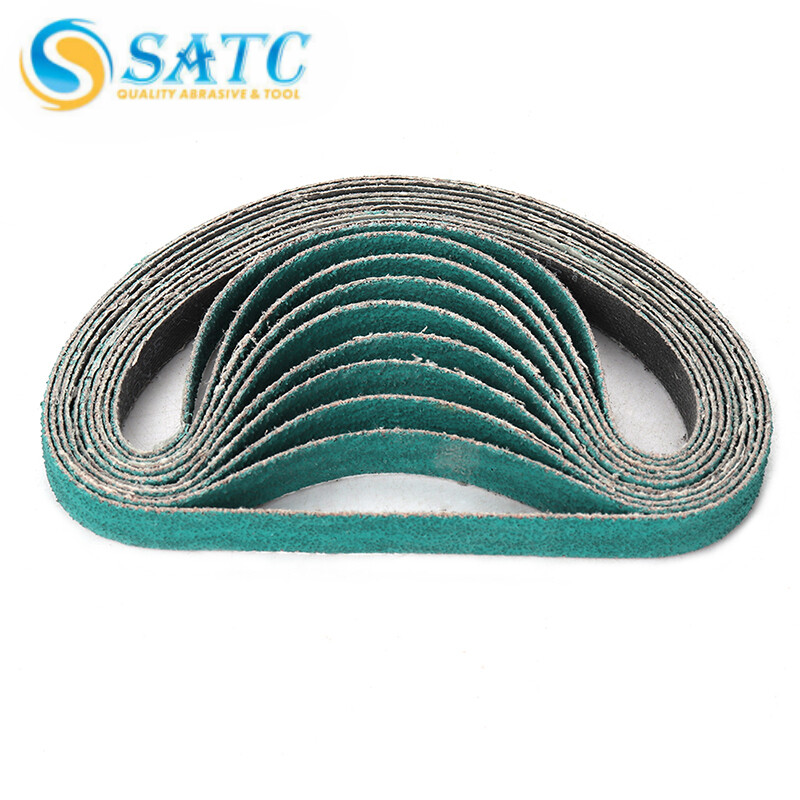SATC 10 Pack 1/2" x 18" Zirconia Sanding Belts 36 Grit for Air File Belt Sander