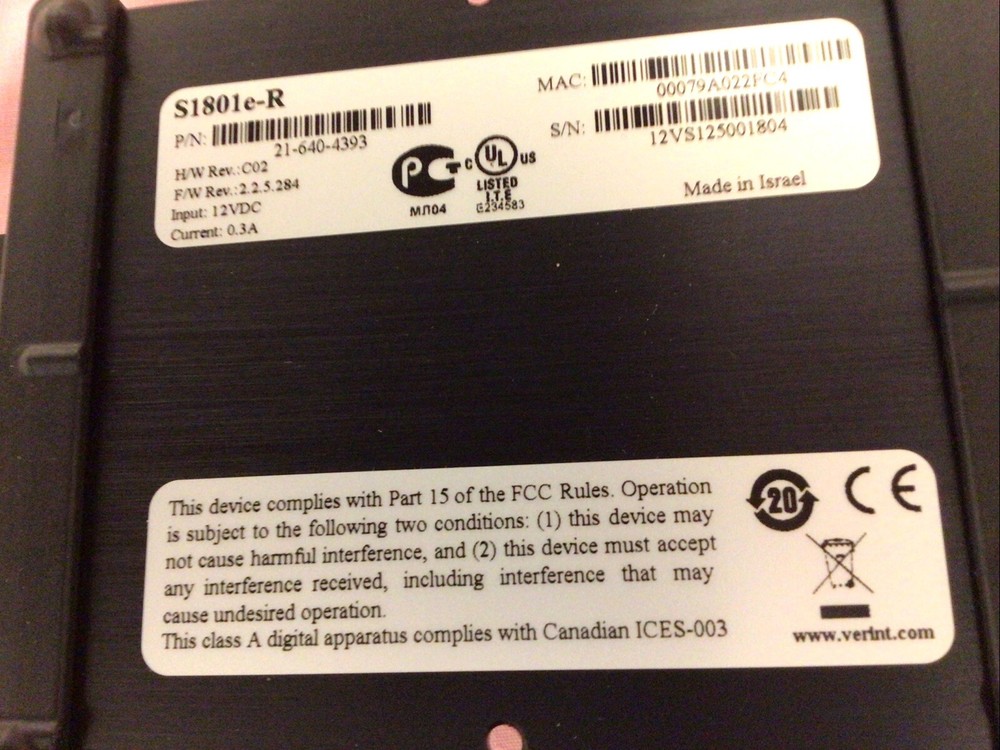 Verint Video Decoder S1801E-R