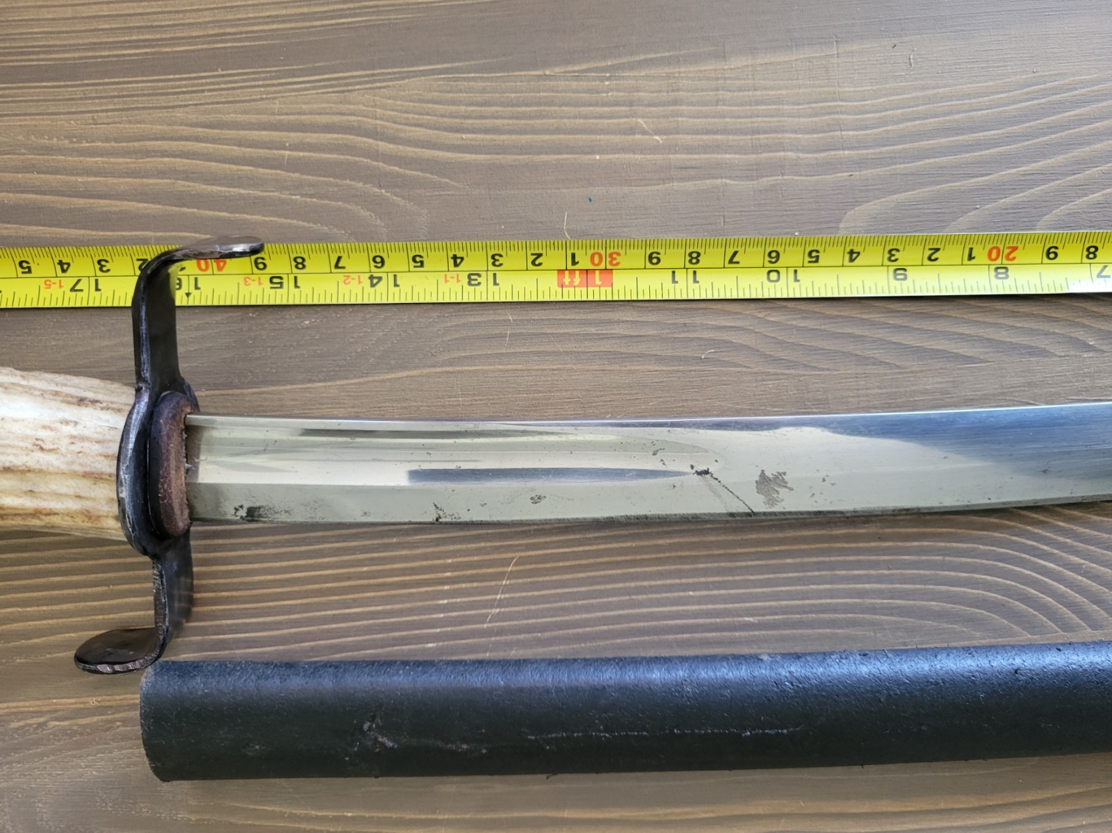 Custom Made Civil War Style Short Sword with Sheath, Used