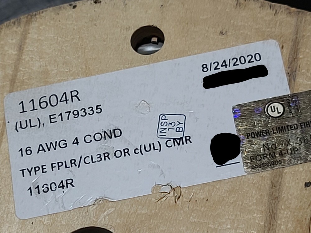 Advanced Digital 11604R 16/4C Stranded Riser Security/Alarm Cable Gray /50ft