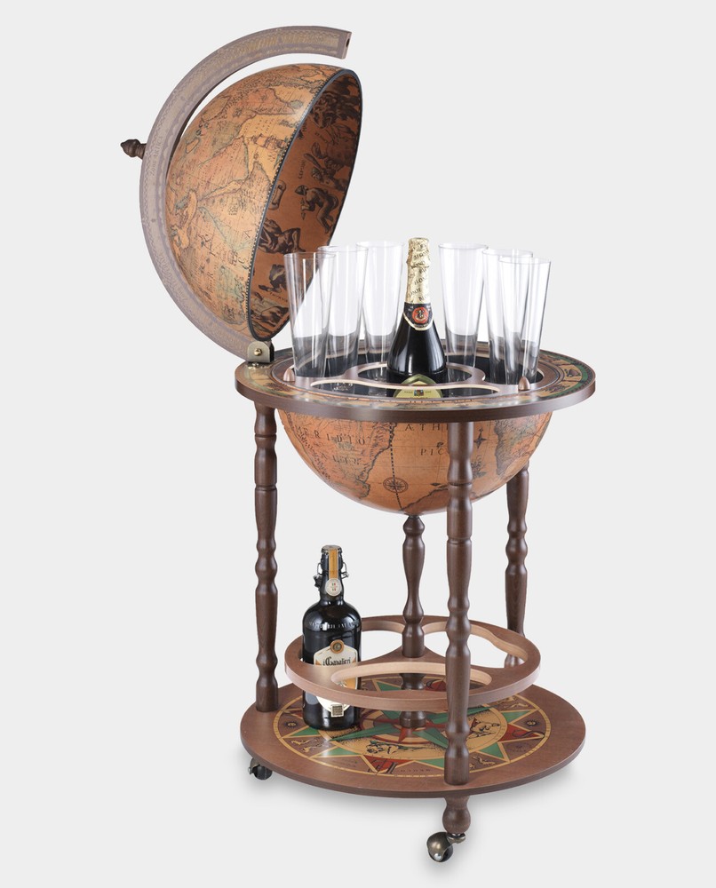 Zoffoli Giunone Classic Floor Bar Globe – Timeless Drinks Cabinet
