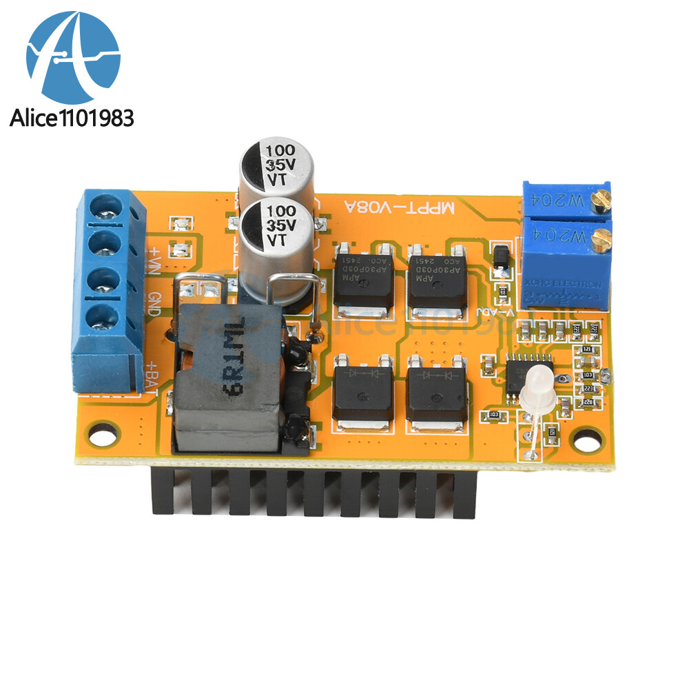 DC8-28V 5A 100W MPPT Solar Charging Panel Regulator Controller 9V 12V 24V Switch