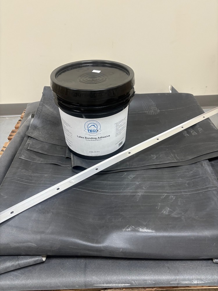 EPDM Rubber COMPLETE SEAMLESS Roofing Kit - 1,600 sq.ft.