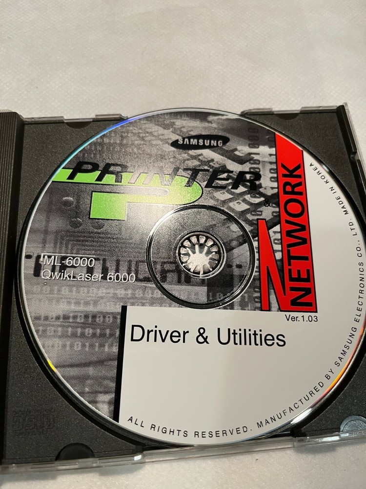 Samsung Printer ML-6000 QwikLaser 6000 Driver & Utilities CD-ROM