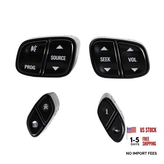 Steering Wheel Control Switch Button Replacement Fit for 2003-2009 Silverado