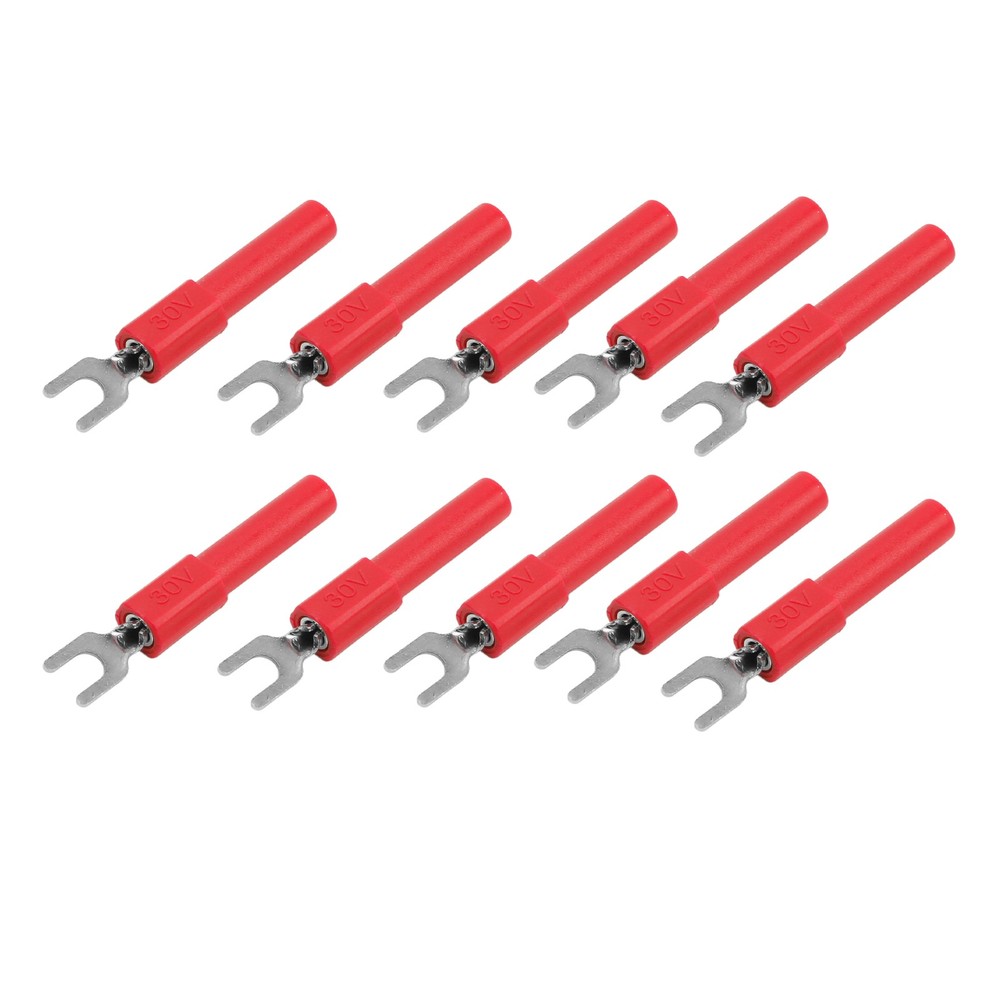 10pcs Fork Spade Wire Connectors High Quality Testing Multimeter Trending↑
