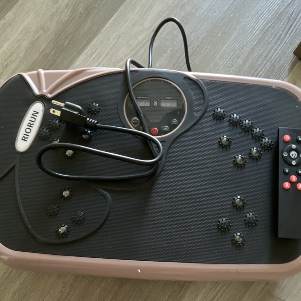 RIORUN Oscillating Vibration Platform Remote Control LED Display Black/Pink
