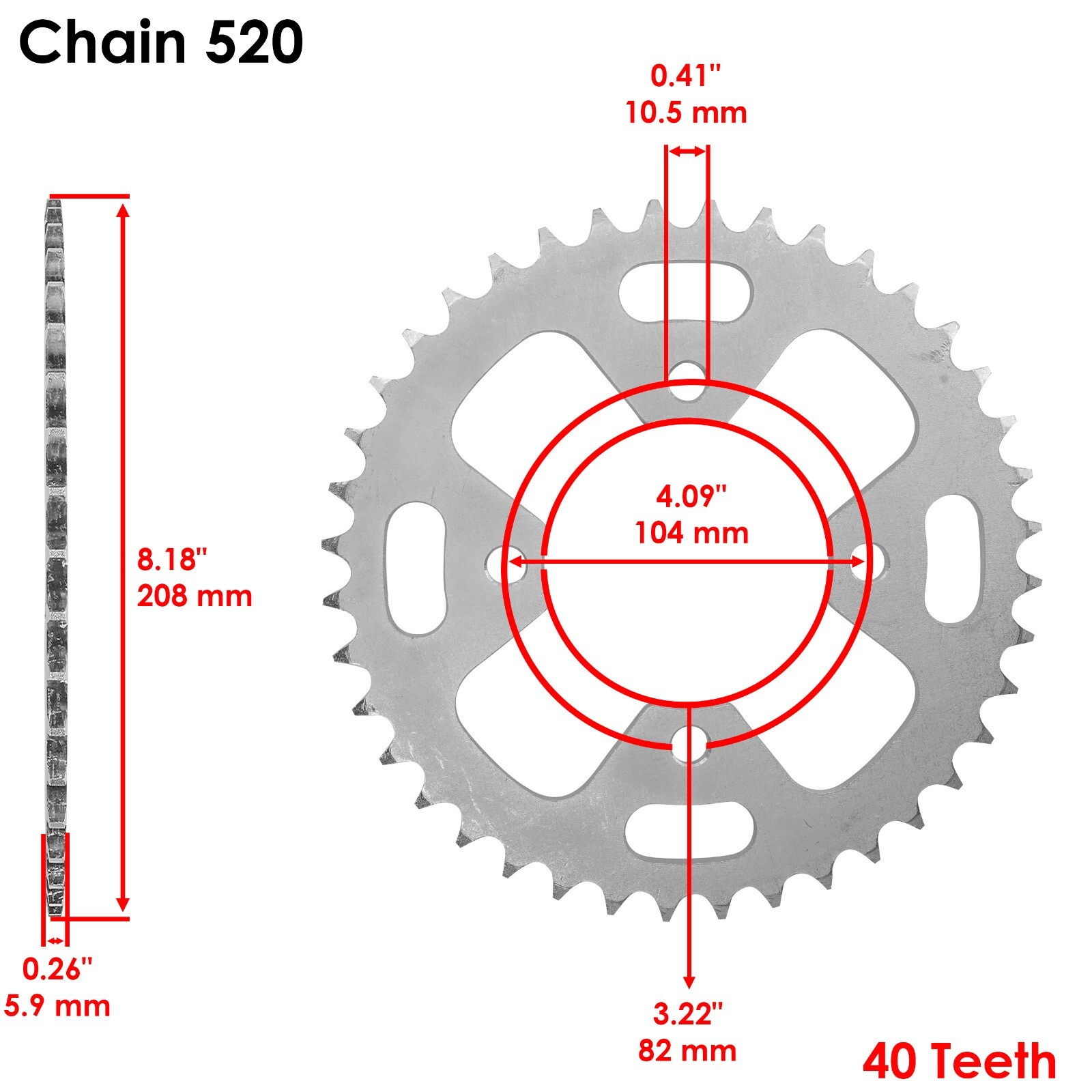 Drive Chain & Sprockets Kit for Honda ATC350X 1985