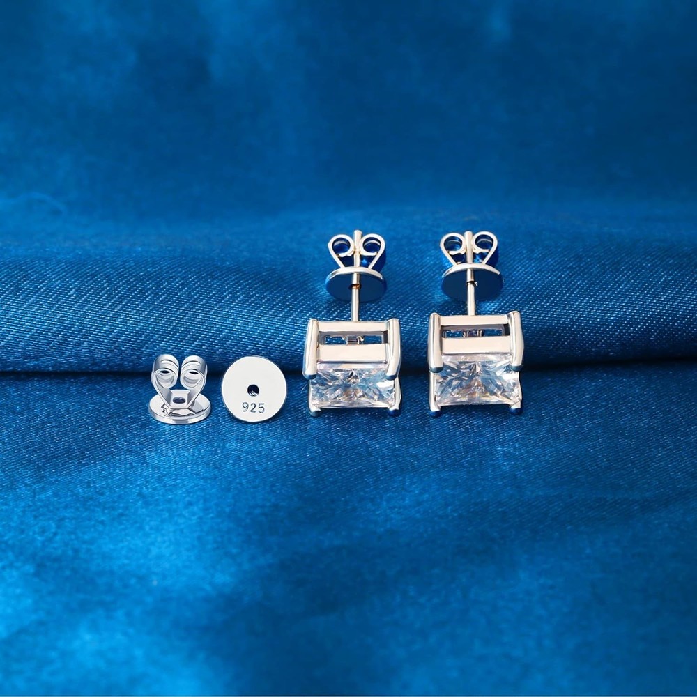 Hypoallergenic Earring Backs for Studs - 12 Replaceable Pairs in Gold & Silver