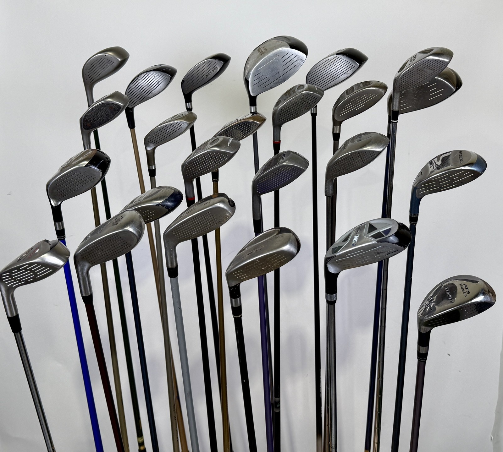 Wholesale Lot of 24 Golf Clubs -Drivers, Fairway, and Hybrids Assorted