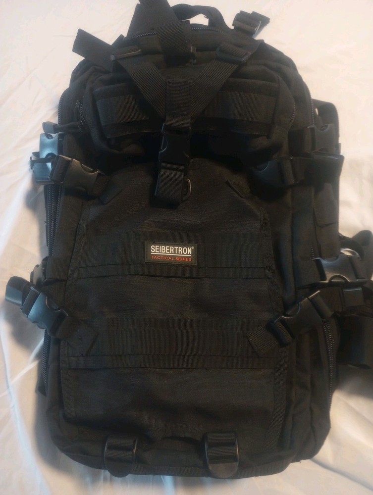 Seibertron Tactical Series Large Capacity Backpack Black