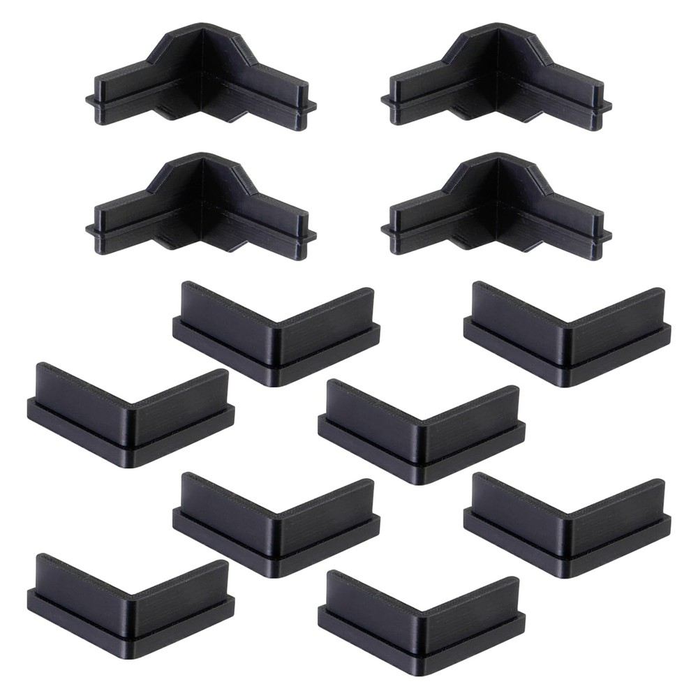 Post Insert Corner Connector, Feet, and Caps Compatible Shelving - Durable, E...